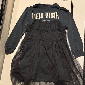 Zara Kids Dress - Black and Gray